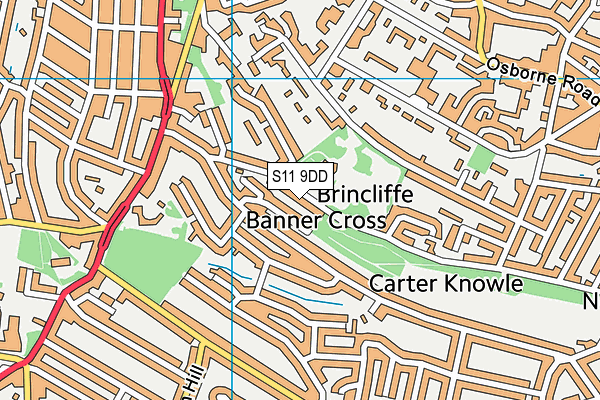 S11 9DD map - OS VectorMap District (Ordnance Survey) S11 9DD map - OS VectorMap District (Ordnance Survey)