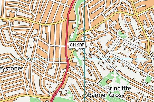 S11 9DF map - OS VectorMap District (Ordnance Survey) S11 9DF map - OS VectorMap District (Ordnance Survey)