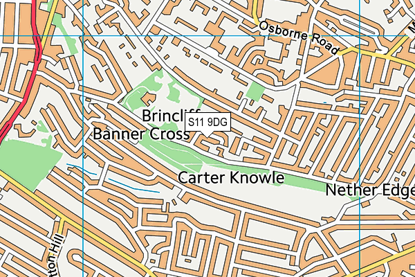 S11 9DG map - OS VectorMap District (Ordnance Survey) S11 9DG map - OS VectorMap District (Ordnance Survey)