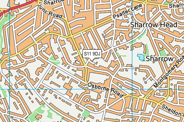 S11 9DJ map - OS VectorMap District (Ordnance Survey) S11 9DJ map - OS VectorMap District (Ordnance Survey)