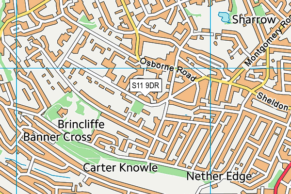 S11 9DR map - OS VectorMap District (Ordnance Survey) S11 9DR map - OS VectorMap District (Ordnance Survey)