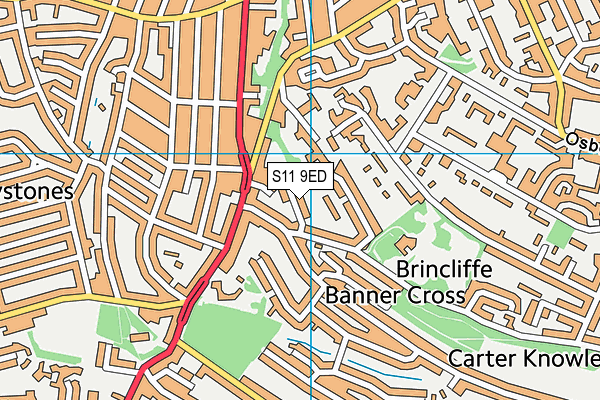 S11 9ED map - OS VectorMap District (Ordnance Survey) S11 9ED map - OS VectorMap District (Ordnance Survey)