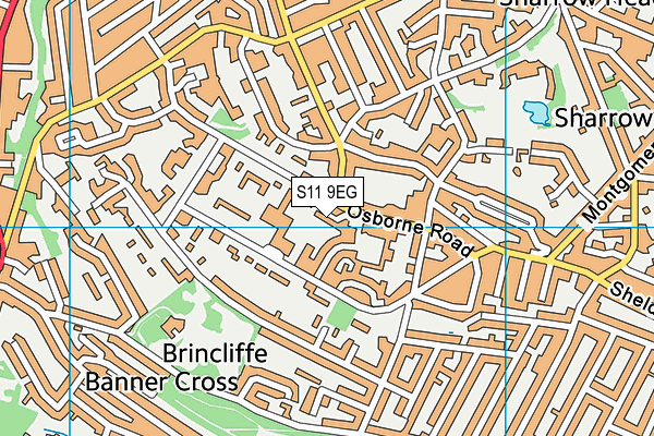 S11 9EG map - OS VectorMap District (Ordnance Survey) S11 9EG map - OS VectorMap District (Ordnance Survey)