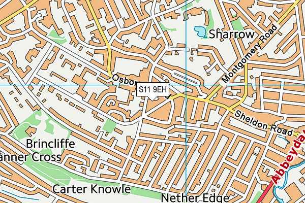 S11 9EH map - OS VectorMap District (Ordnance Survey) S11 9EH map - OS VectorMap District (Ordnance Survey)
