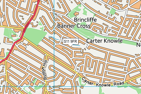 S11 9FR map - OS VectorMap District (Ordnance Survey) S11 9FR map - OS VectorMap District (Ordnance Survey)
