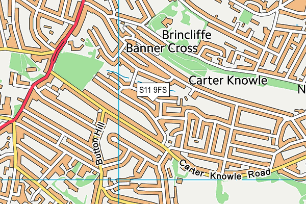 S11 9FS map - OS VectorMap District (Ordnance Survey) S11 9FS map - OS VectorMap District (Ordnance Survey)