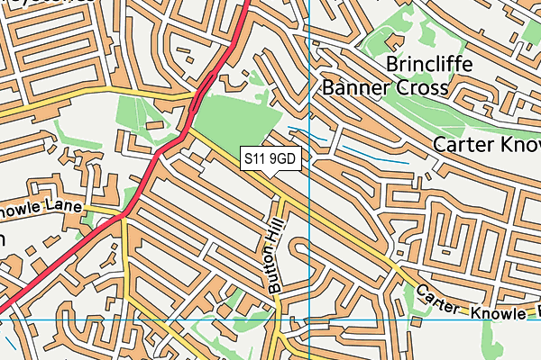S11 9GD map - OS VectorMap District (Ordnance Survey) S11 9GD map - OS VectorMap District (Ordnance Survey)
