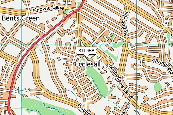 S11 9HB map - OS VectorMap District (Ordnance Survey) S11 9HB map - OS VectorMap District (Ordnance Survey)