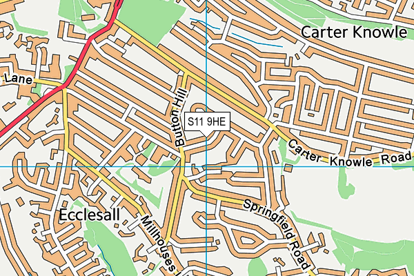 S11 9HE map - OS VectorMap District (Ordnance Survey) S11 9HE map - OS VectorMap District (Ordnance Survey)