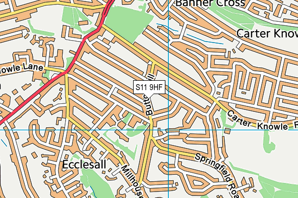 S11 9HF map - OS VectorMap District (Ordnance Survey) S11 9HF map - OS VectorMap District (Ordnance Survey)