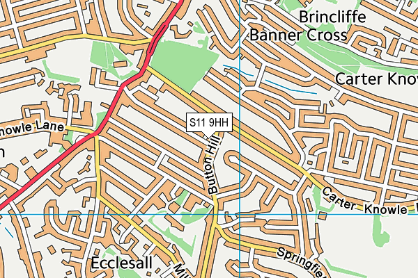 S11 9HH map - OS VectorMap District (Ordnance Survey) S11 9HH map - OS VectorMap District (Ordnance Survey)