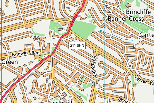S11 9HN map - OS VectorMap District (Ordnance Survey) S11 9HN map - OS VectorMap District (Ordnance Survey)