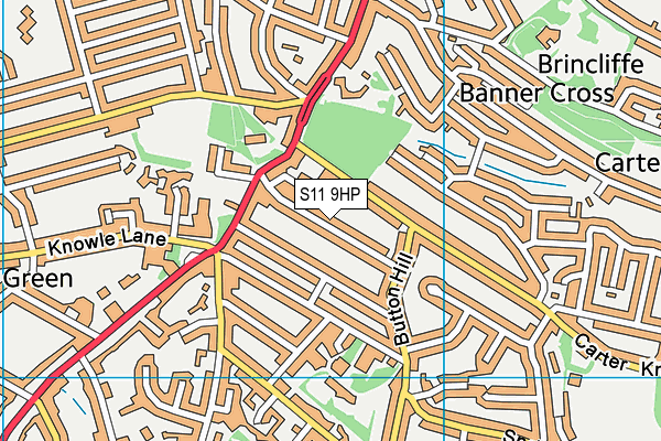 S11 9HP map - OS VectorMap District (Ordnance Survey) S11 9HP map - OS VectorMap District (Ordnance Survey)
