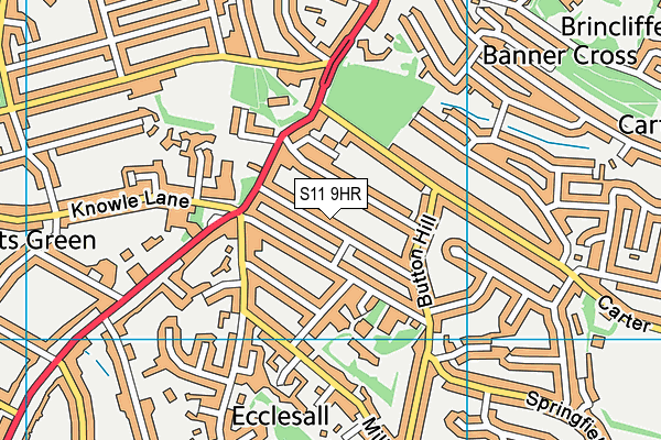 S11 9HR map - OS VectorMap District (Ordnance Survey) S11 9HR map - OS VectorMap District (Ordnance Survey)