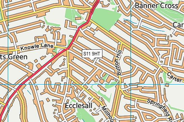 S11 9HT map - OS VectorMap District (Ordnance Survey) S11 9HT map - OS VectorMap District (Ordnance Survey)