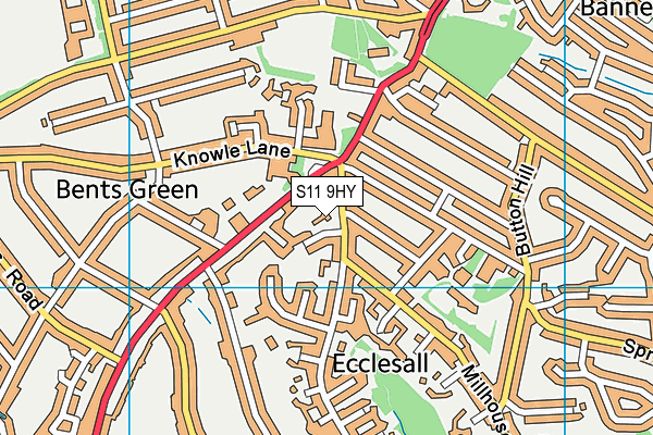 S11 9HY map - OS VectorMap District (Ordnance Survey) S11 9HY map - OS VectorMap District (Ordnance Survey)