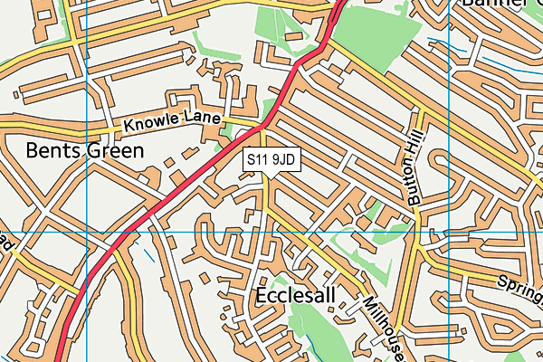 S11 9JD map - OS VectorMap District (Ordnance Survey) S11 9JD map - OS VectorMap District (Ordnance Survey)