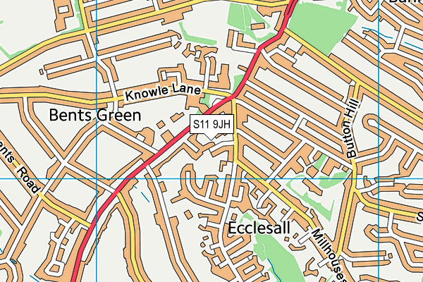 S11 9JH map - OS VectorMap District (Ordnance Survey) S11 9JH map - OS VectorMap District (Ordnance Survey)