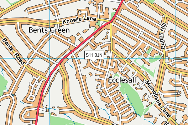 S11 9JN map - OS VectorMap District (Ordnance Survey) S11 9JN map - OS VectorMap District (Ordnance Survey)