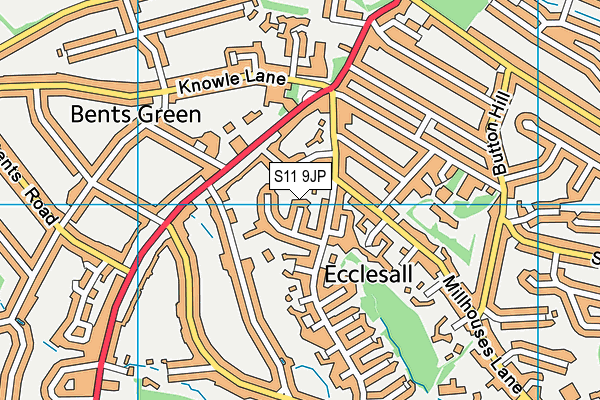 S11 9JP map - OS VectorMap District (Ordnance Survey) S11 9JP map - OS VectorMap District (Ordnance Survey)