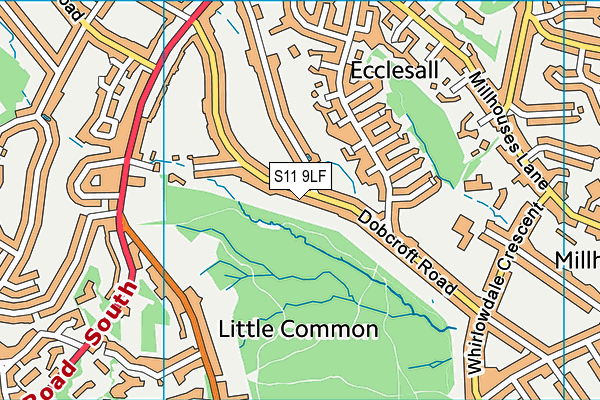 S11 9LF map - OS VectorMap District (Ordnance Survey) S11 9LF map - OS VectorMap District (Ordnance Survey)