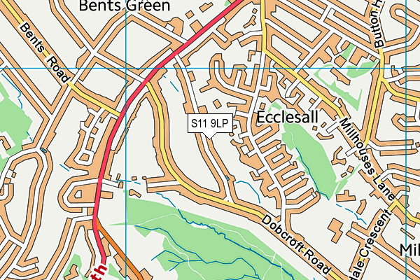 S11 9LP map - OS VectorMap District (Ordnance Survey) S11 9LP map - OS VectorMap District (Ordnance Survey)