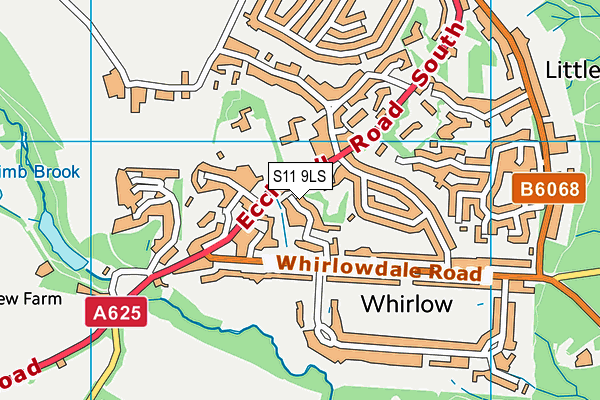 S11 9LS map - OS VectorMap District (Ordnance Survey) S11 9LS map - OS VectorMap District (Ordnance Survey)