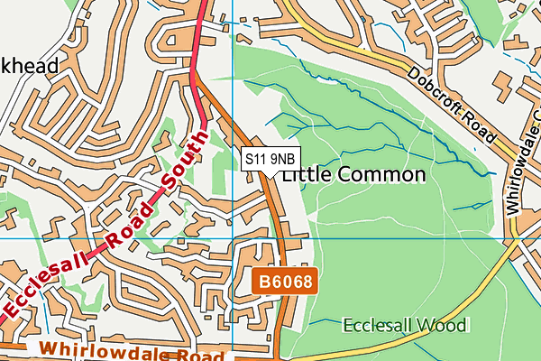 S11 9NB map - OS VectorMap District (Ordnance Survey) S11 9NB map - OS VectorMap District (Ordnance Survey)