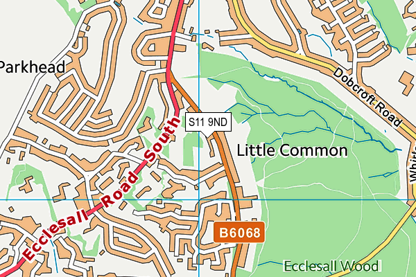 S11 9ND map - OS VectorMap District (Ordnance Survey) S11 9ND map - OS VectorMap District (Ordnance Survey)