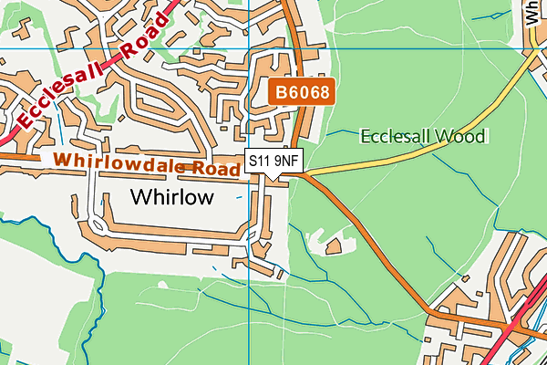 S11 9NF map - OS VectorMap District (Ordnance Survey) S11 9NF map - OS VectorMap District (Ordnance Survey)