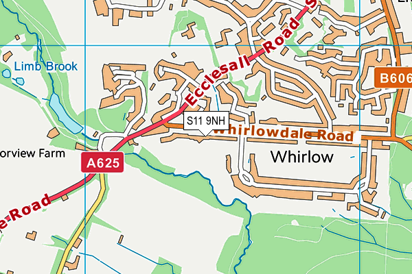 S11 9NH map - OS VectorMap District (Ordnance Survey) S11 9NH map - OS VectorMap District (Ordnance Survey)