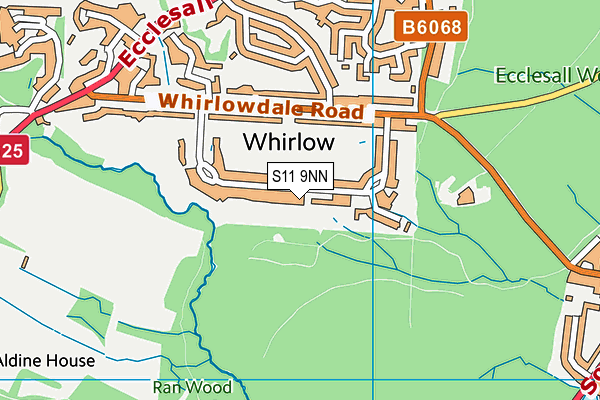 S11 9NN map - OS VectorMap District (Ordnance Survey) S11 9NN map - OS VectorMap District (Ordnance Survey)