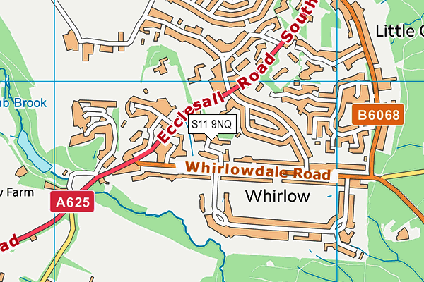 S11 9NQ map - OS VectorMap District (Ordnance Survey) S11 9NQ map - OS VectorMap District (Ordnance Survey)