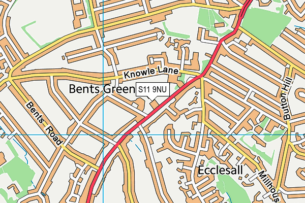 S11 9NU map - OS VectorMap District (Ordnance Survey) S11 9NU map - OS VectorMap District (Ordnance Survey)