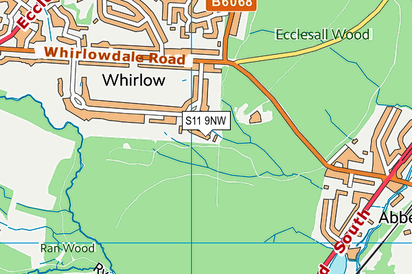 S11 9NW map - OS VectorMap District (Ordnance Survey) S11 9NW map - OS VectorMap District (Ordnance Survey)