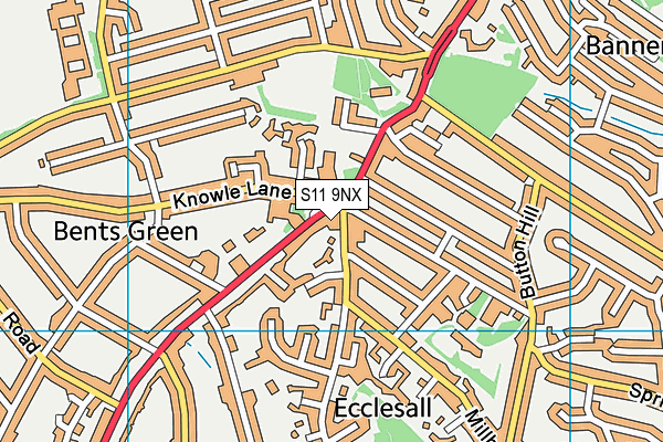 S11 9NX map - OS VectorMap District (Ordnance Survey) S11 9NX map - OS VectorMap District (Ordnance Survey)