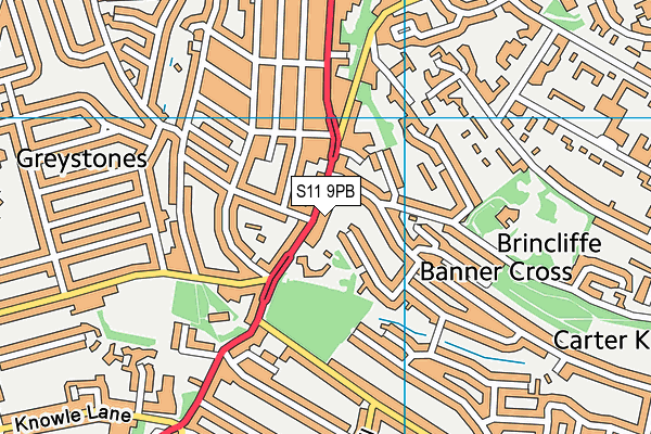 S11 9PB map - OS VectorMap District (Ordnance Survey) S11 9PB map - OS VectorMap District (Ordnance Survey)
