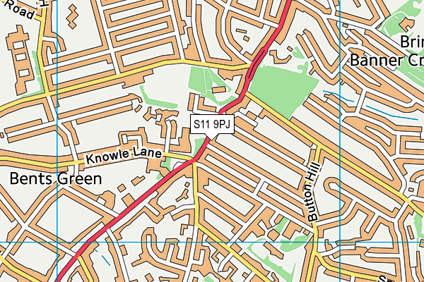 S11 9PJ map - OS VectorMap District (Ordnance Survey) S11 9PJ map - OS VectorMap District (Ordnance Survey)