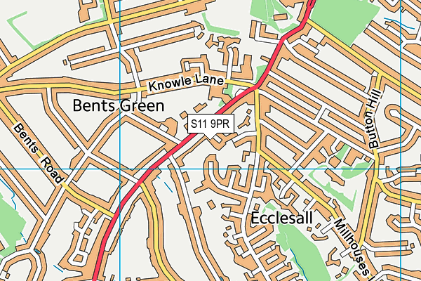 S11 9PR map - OS VectorMap District (Ordnance Survey) S11 9PR map - OS VectorMap District (Ordnance Survey)