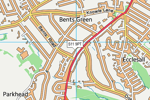 S11 9PT map - OS VectorMap District (Ordnance Survey) S11 9PT map - OS VectorMap District (Ordnance Survey)