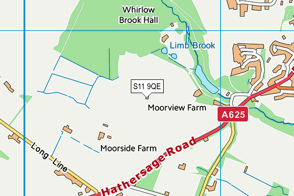 S11 9QE map - OS VectorMap District (Ordnance Survey) S11 9QE map - OS VectorMap District (Ordnance Survey)