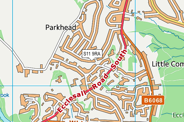 S11 9RA map - OS VectorMap District (Ordnance Survey) S11 9RA map - OS VectorMap District (Ordnance Survey)