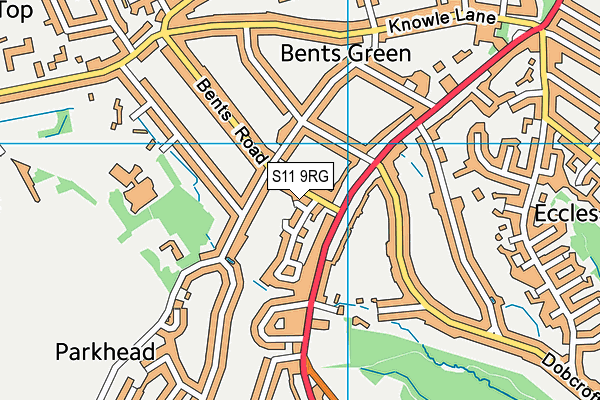 S11 9RG map - OS VectorMap District (Ordnance Survey) S11 9RG map - OS VectorMap District (Ordnance Survey)