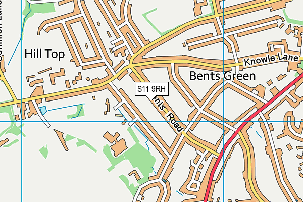 S11 9RH map - OS VectorMap District (Ordnance Survey) S11 9RH map - OS VectorMap District (Ordnance Survey)