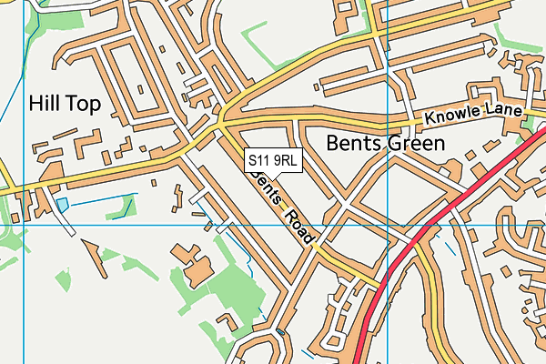 S11 9RL map - OS VectorMap District (Ordnance Survey) S11 9RL map - OS VectorMap District (Ordnance Survey)