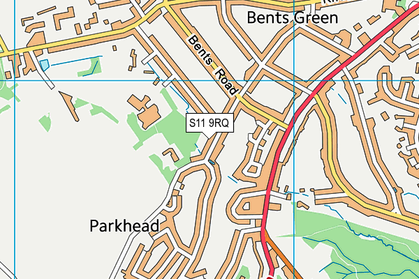 S11 9RQ map - OS VectorMap District (Ordnance Survey) S11 9RQ map - OS VectorMap District (Ordnance Survey)