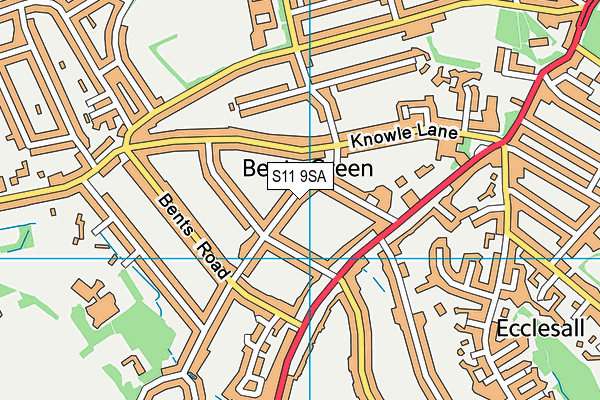 S11 9SA map - OS VectorMap District (Ordnance Survey) S11 9SA map - OS VectorMap District (Ordnance Survey)