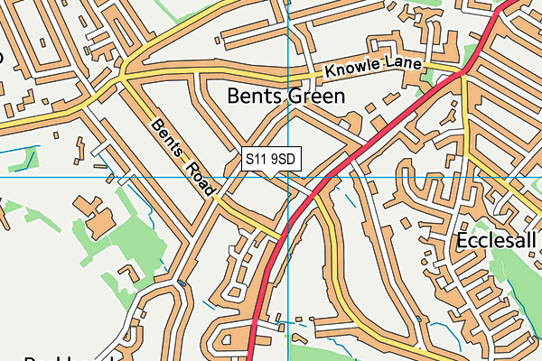 S11 9SD map - OS VectorMap District (Ordnance Survey) S11 9SD map - OS VectorMap District (Ordnance Survey)