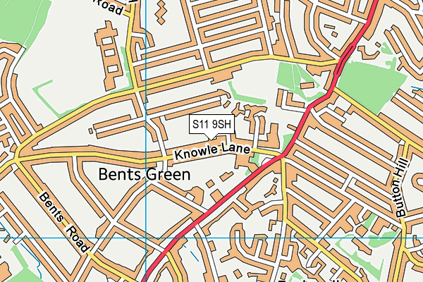 S11 9SH map - OS VectorMap District (Ordnance Survey) S11 9SH map - OS VectorMap District (Ordnance Survey)