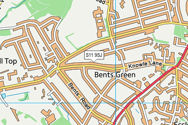 S11 9SJ map - OS VectorMap District (Ordnance Survey)